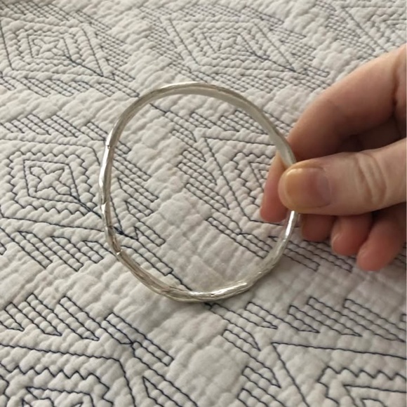 Hawkly Sterling Silver Bangle, O/S - Picture 2 of 5